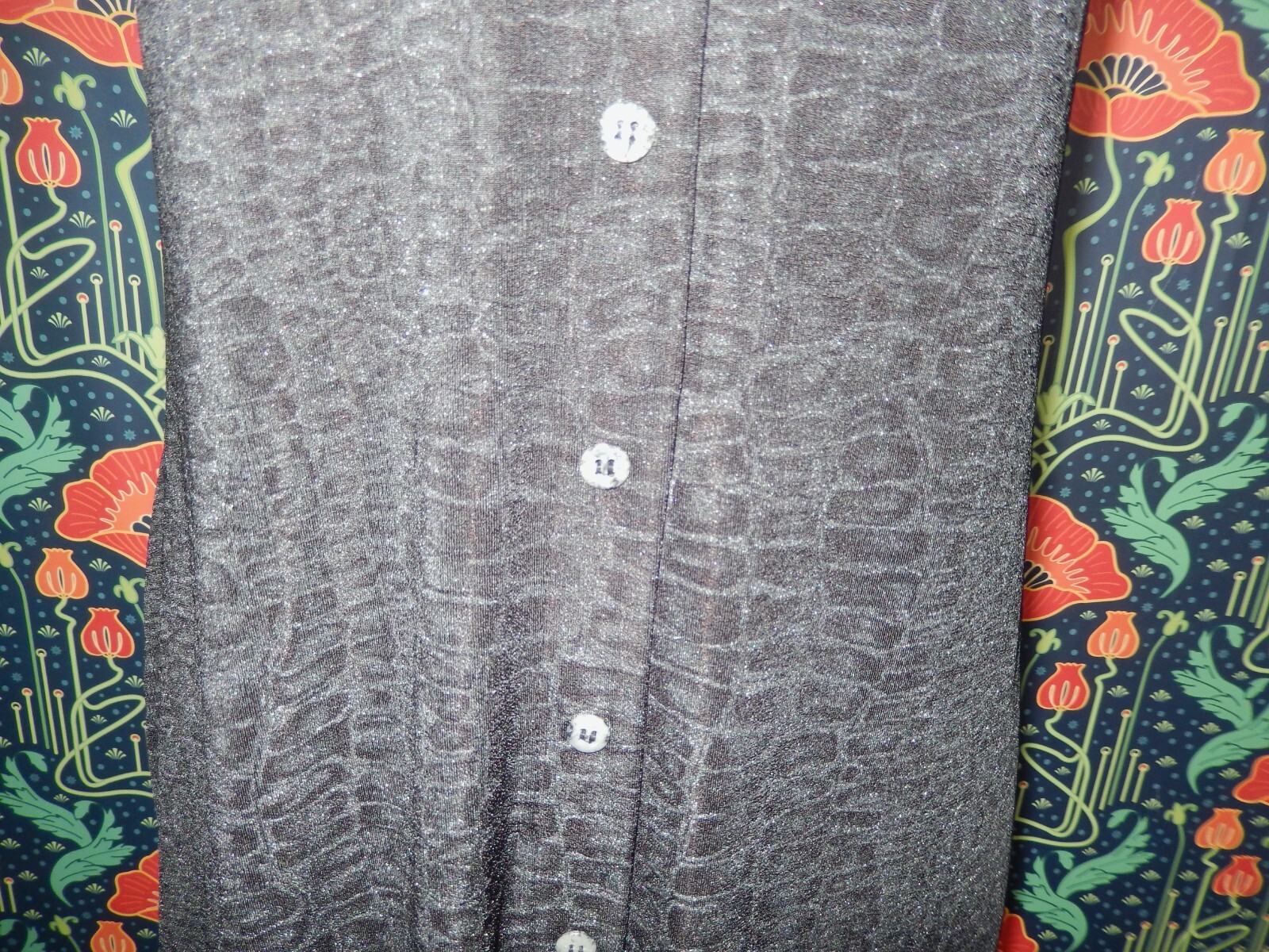 Vintage 90’s Y2K CDC Grunge Goth Button Front Shift Slinky Knit Gray Mini Dress