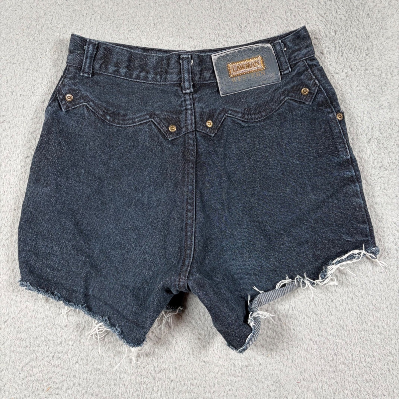 Vintage Lawman World Class Denim High Waisted Cutoff Shorts Western Retro Size 5