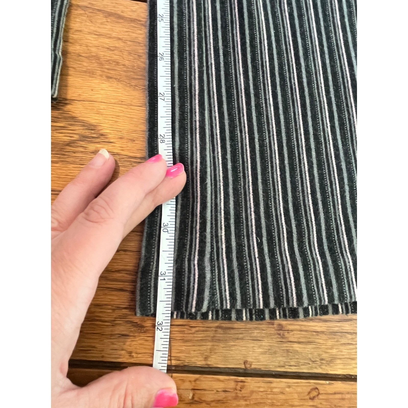 Vintage Y2K gray striped pants New York & Company fisherman retro stretch