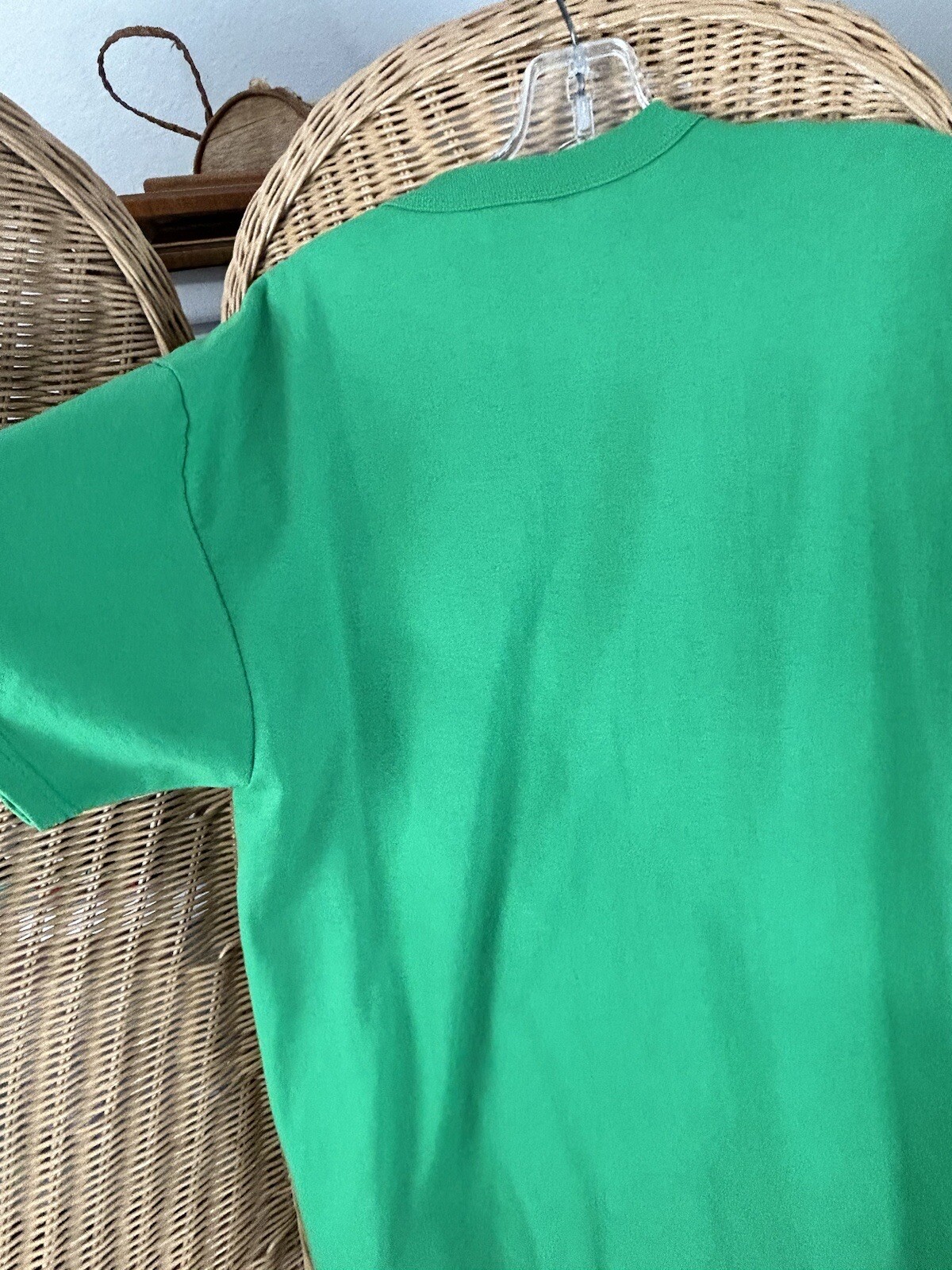 vintage t shirt 90s russell Butterfly Floral Medium Nature green