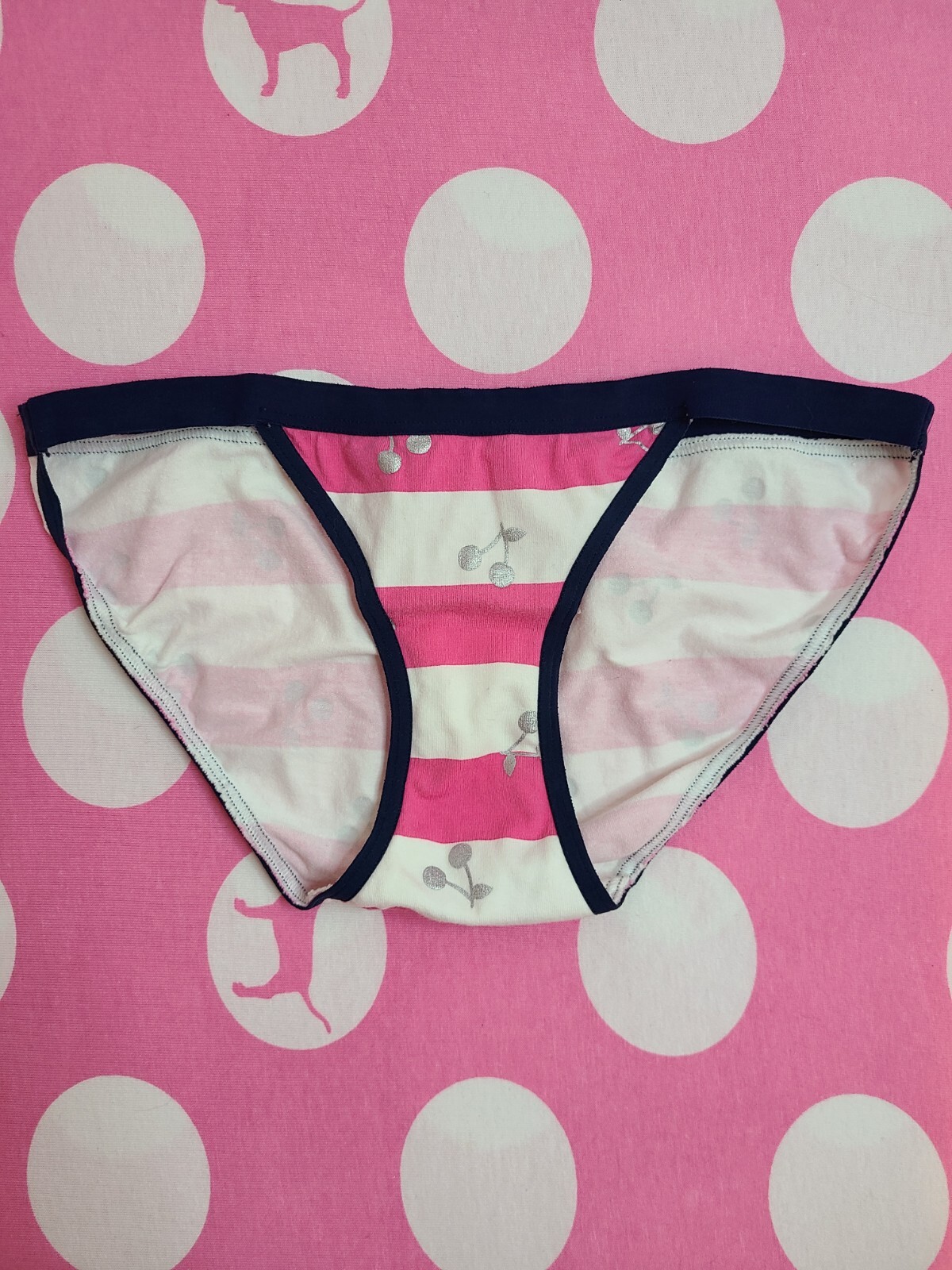 VTG Victoria’s Secret PINK Graphic Cotton String Bikini Panty Size Sm