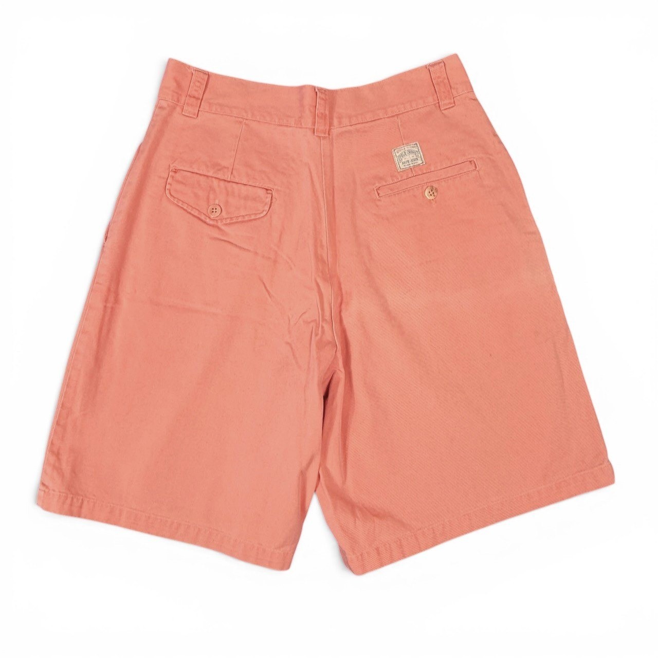 Vintage Ralph Lauren Country Coral Shorts Women 12 Pleated High Waist 90s USA