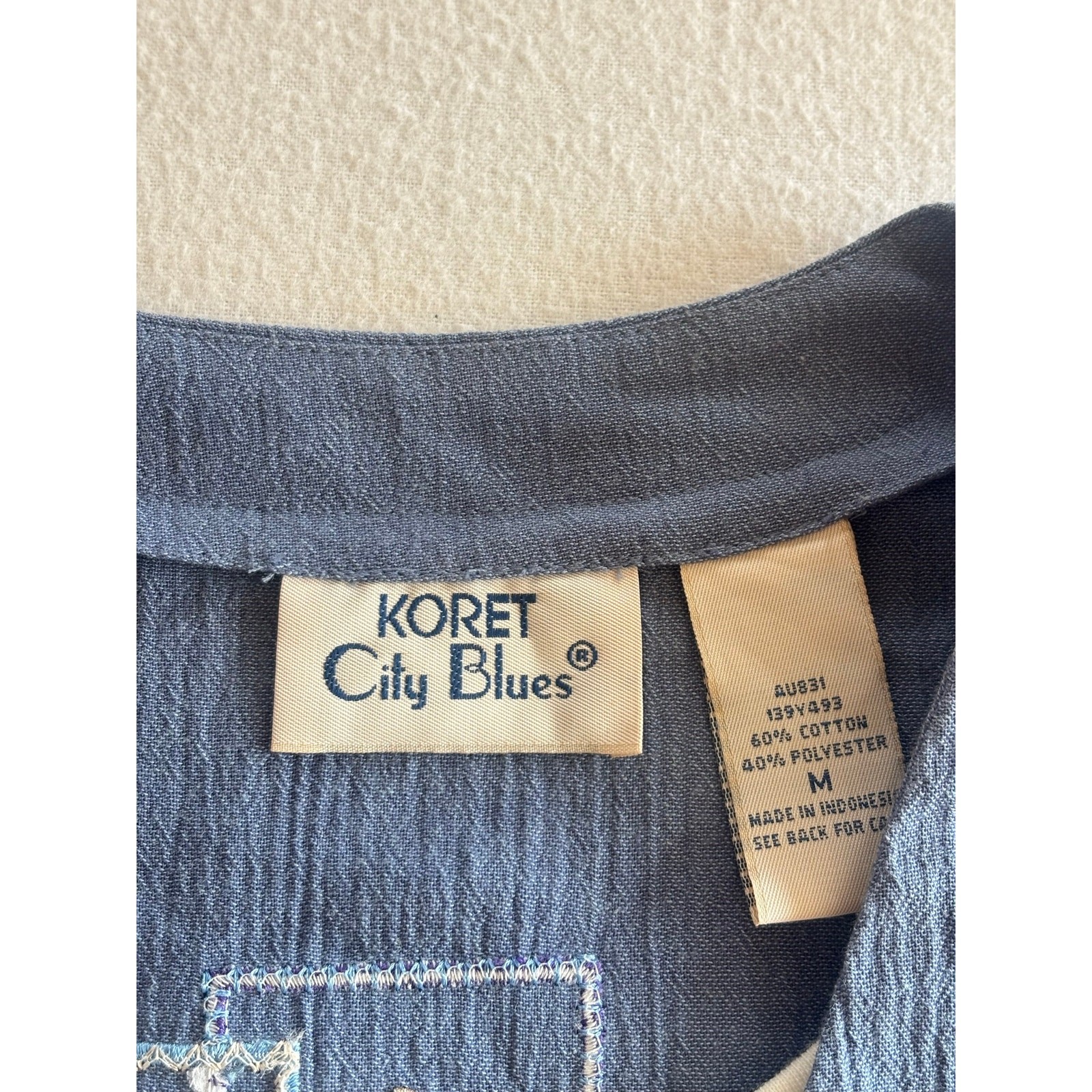 Vintage 1970s Koret California City Blues Two Piece Matching Set Small Cottage