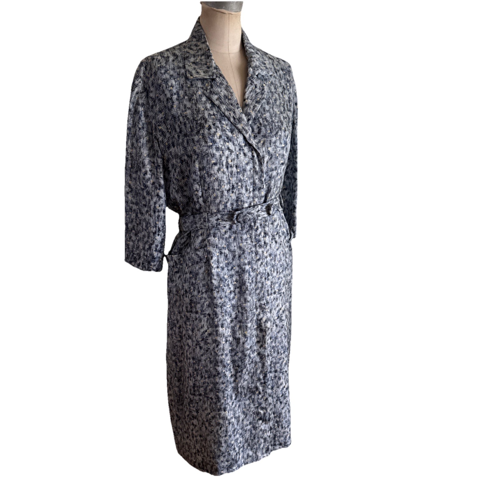 Vintage 1950s Lanvin Paris Silk Dress