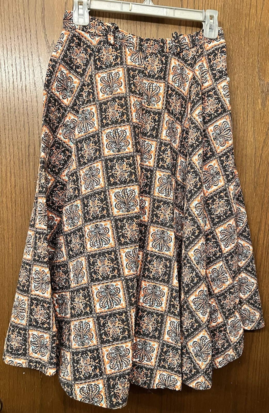 True VTG 50s Quilted Rockabilly Circle A-line Fit & Flare Skirt sz S