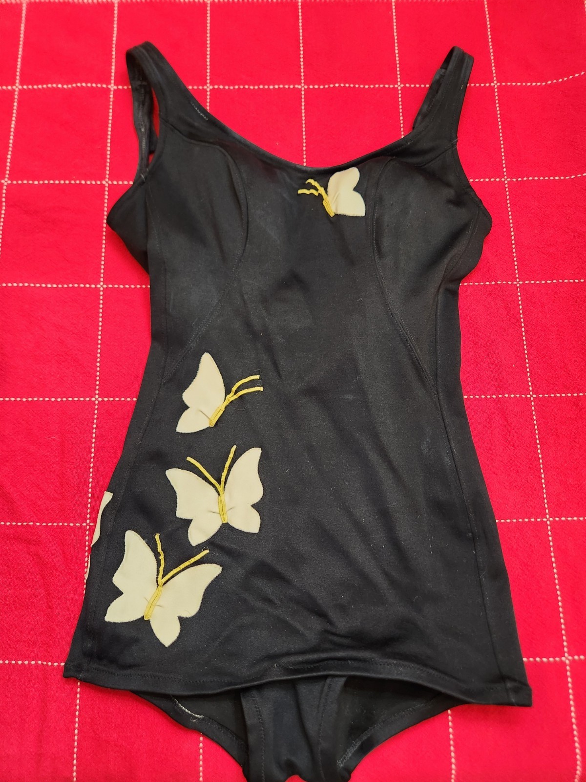 Vintage DeWeese Designs Bathing Suit 50’s – Butterfly Applique 12/34