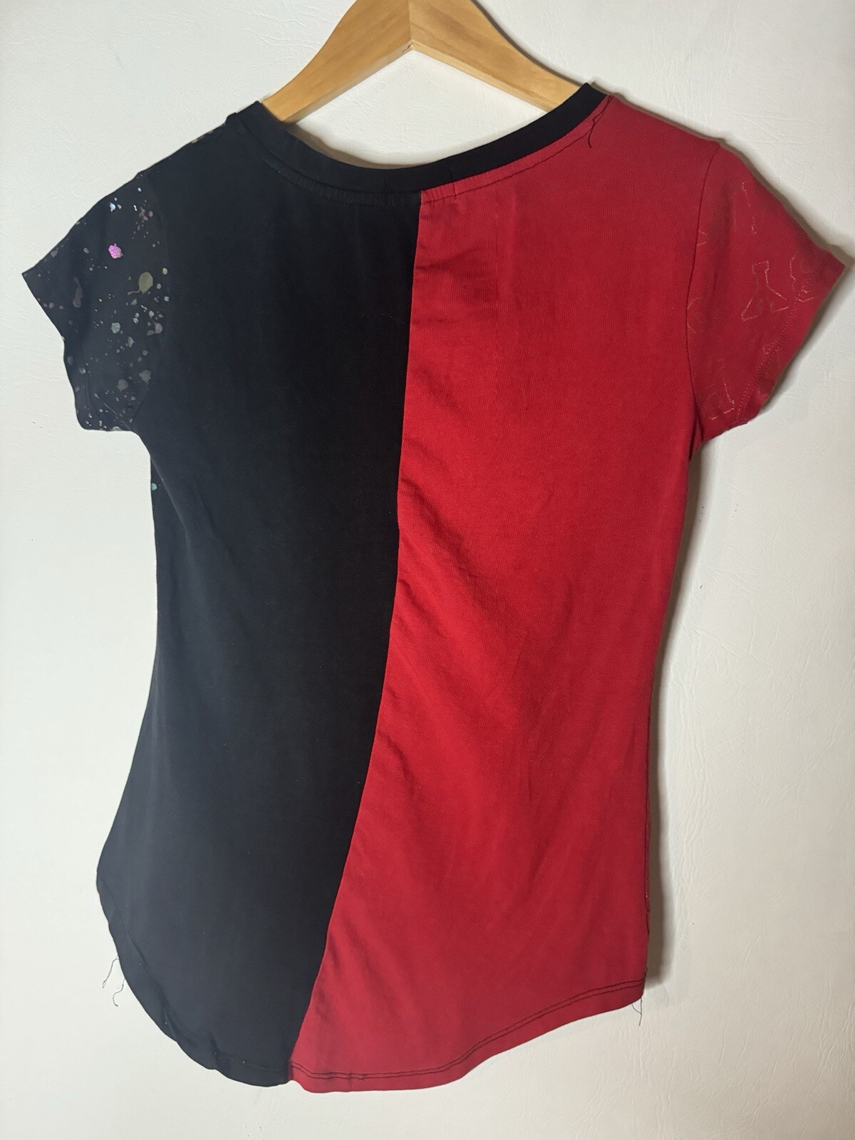VTG 90s Baby Phat Rainbow M Shirt Top Red Splat Colorblock Y2K Streetwear