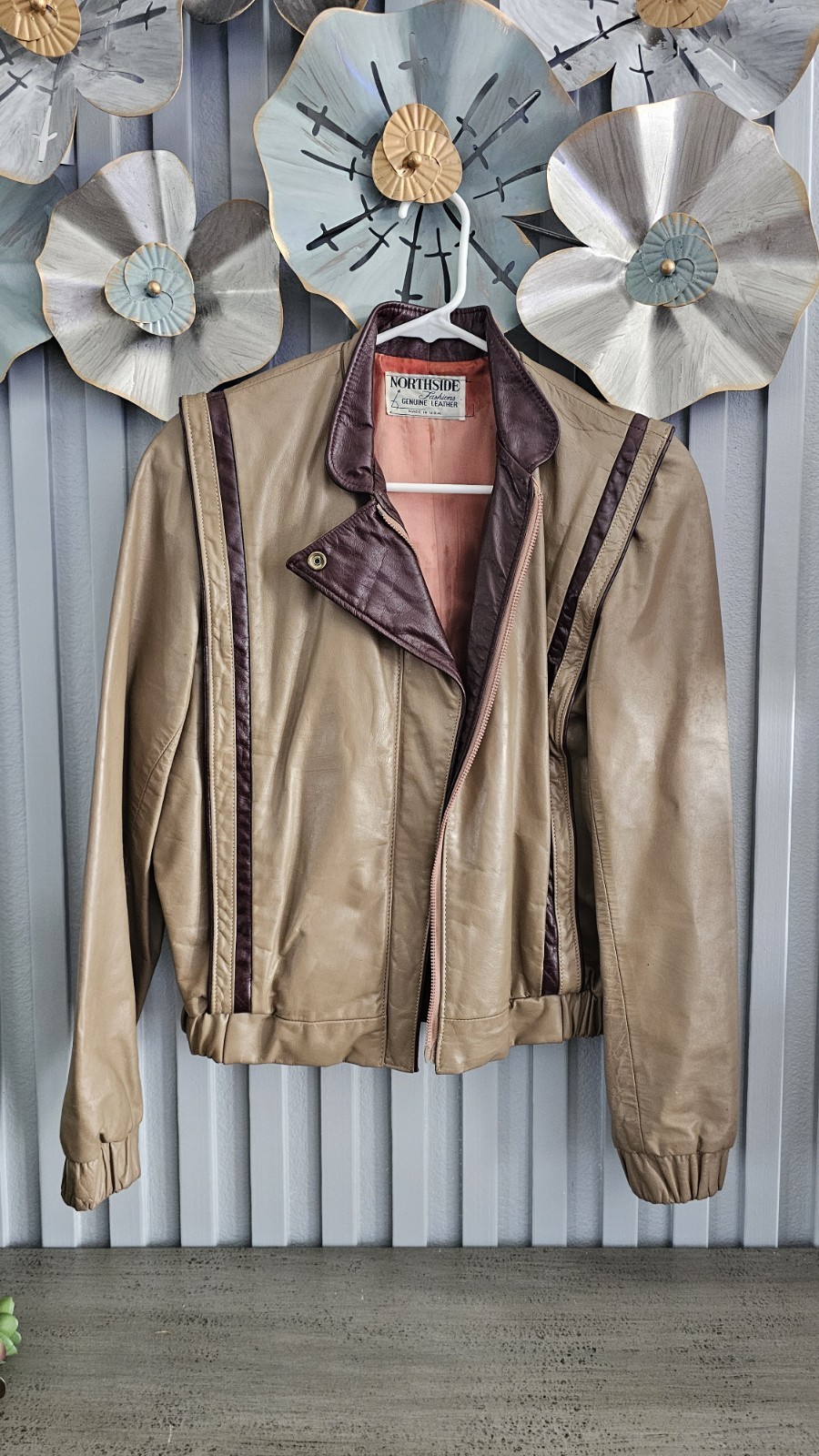 Vintage Northside Fashions Genuine Leather Jacket – Made in USA , Size S