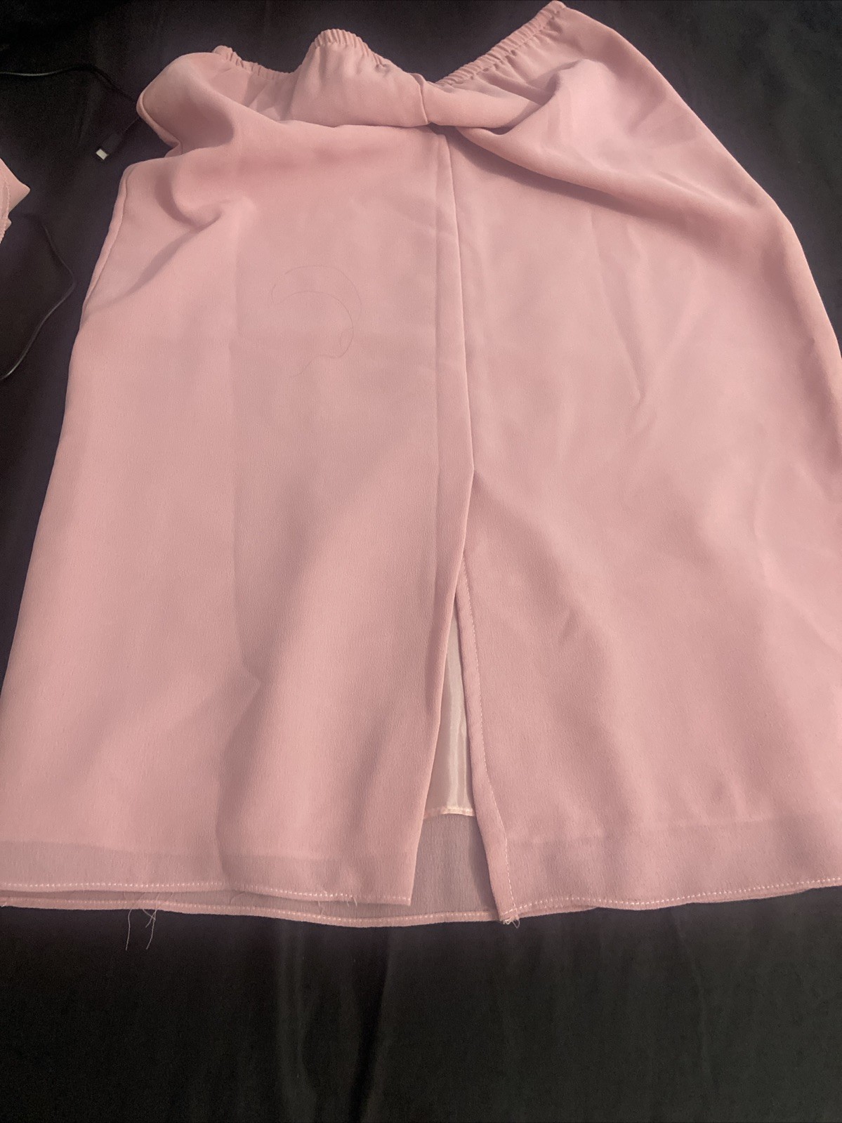 Vtg 80s 90s Pink Peplum Skirt Suit Rosette Ruffle Coquette Barbiecore Formal 5/6