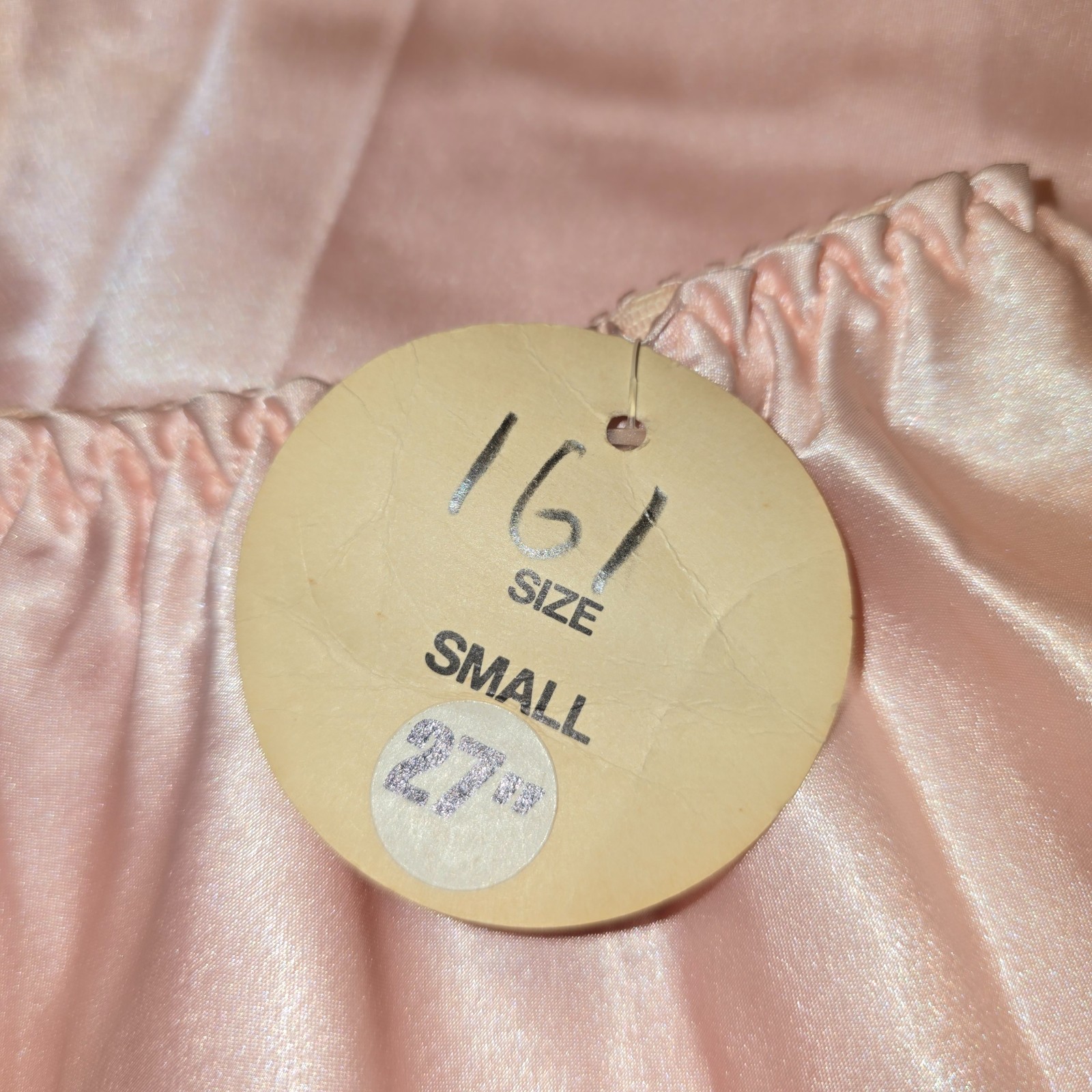 FARR WEST S Luxury Pink Glossy Slick Satin Anti-Cling 27″ Half-Slip NWT