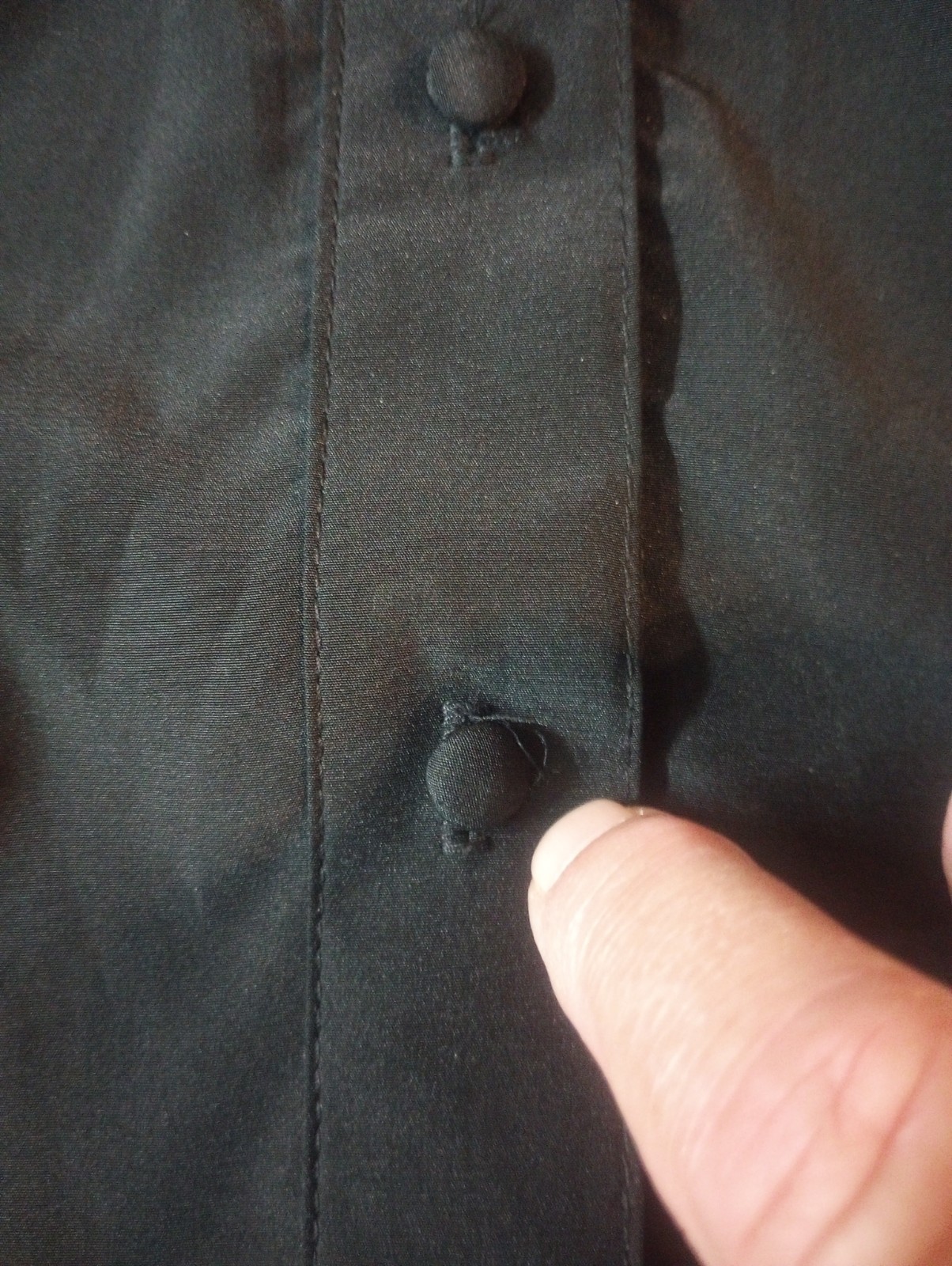 Women’s Vtg Sz 14 LS Black Blouse Lace Trim Button Up 80s Goth Victorian Style