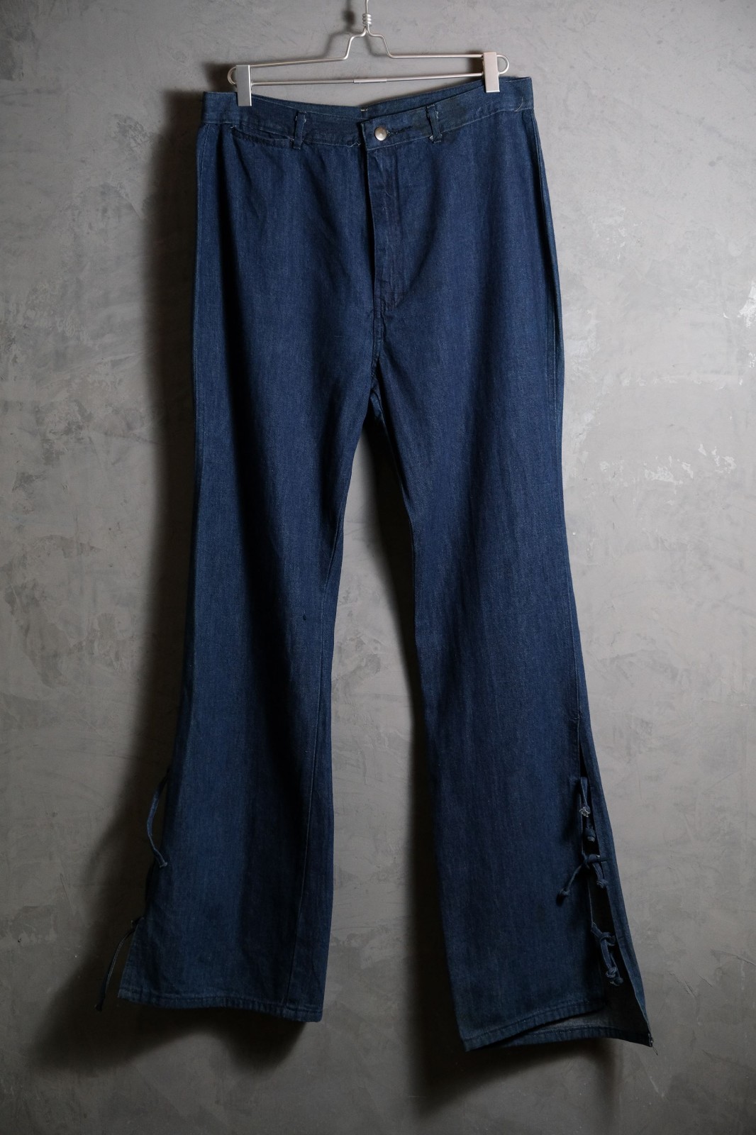 1970’s Vintage Denim Lace Up Bottom Jeans 42 Talon zipper