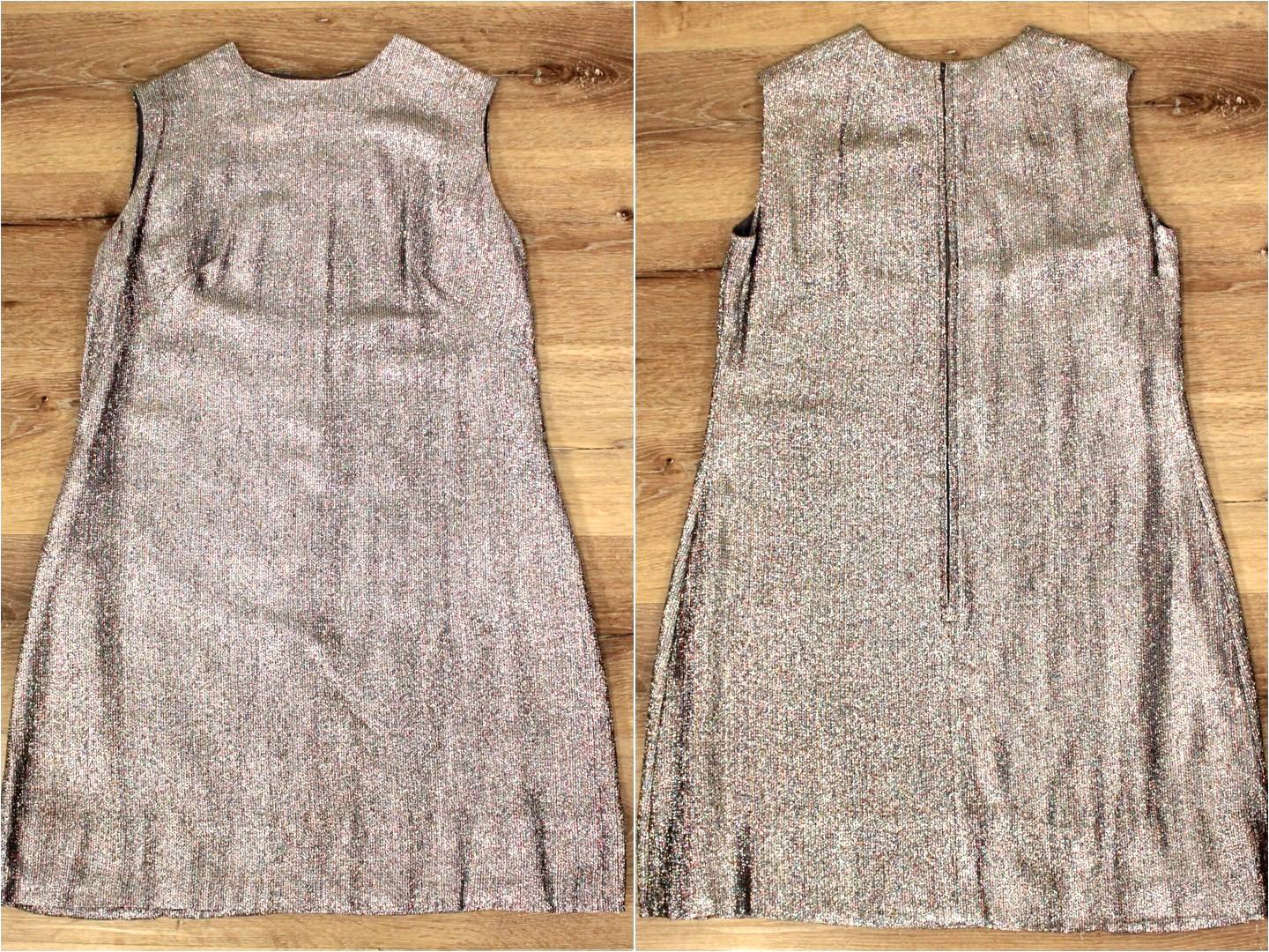 VTG Women’s 60s 4 Pc Tinsel Set / Outfit W/ Rainbow Dickie & Collar XS/S 1960s