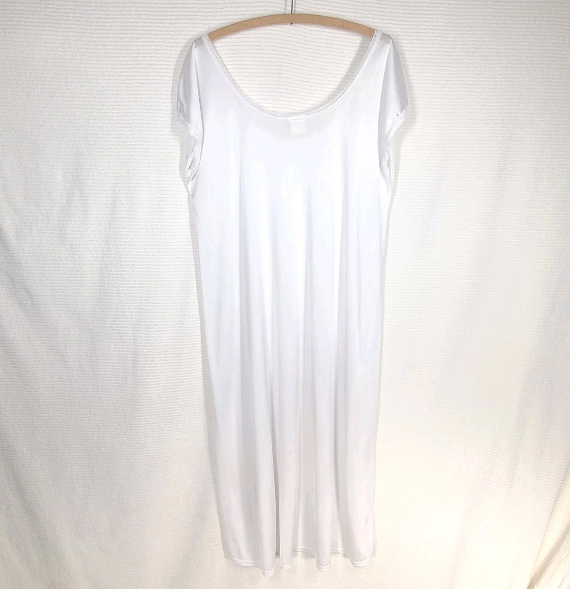 Cap Sleeve Temple Slip Plus Size 3x LDS 100% Nylon White Elegance Undergarment