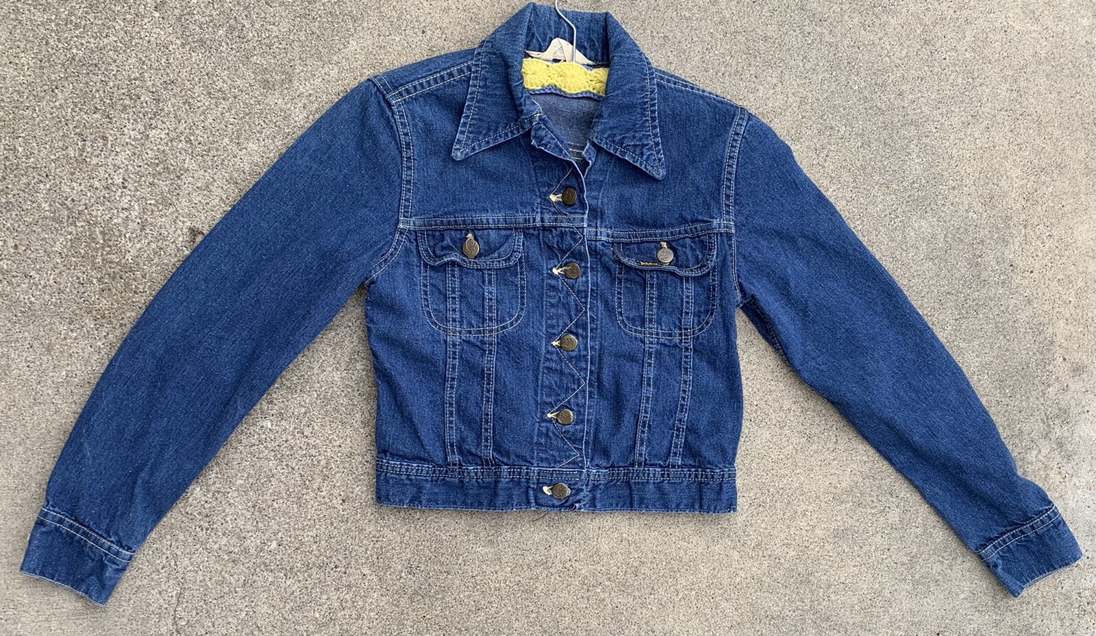 vintage Lady Lee denim jacket jean jeans jacket made in USA Size 7 8