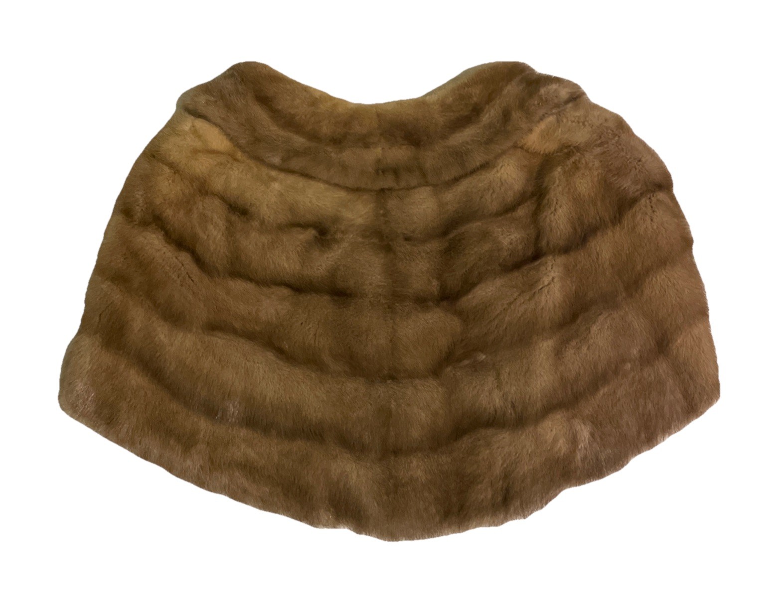 Vintage Light Golden Brown Mink Fur Stole Shawl Fine’s Savannah NEEDS RESEWN