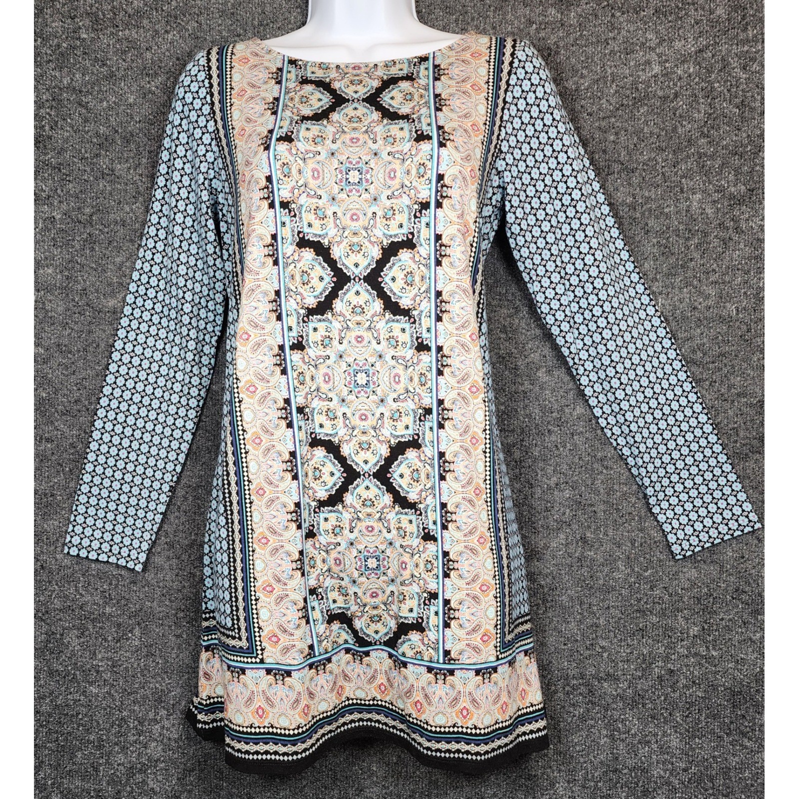 J.Jill Women’s Dress Size XS Boho Paisley Tunic Stretch NWT Cottagecore