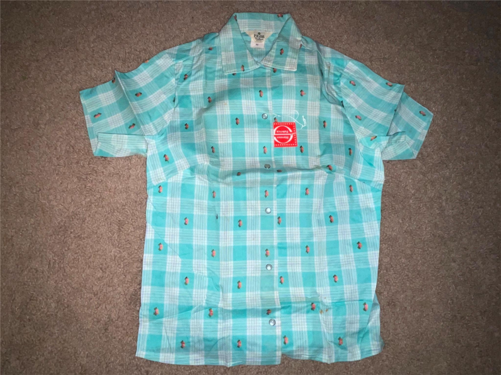 VTG 60S 70S WOMENS XS 32 PRIOR PLAID STRIPE BUTTON WESTERN COWBOY SHIRT