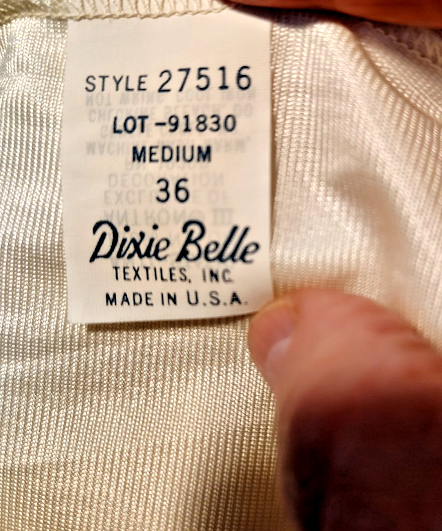 Vintage Dixie Bell Housecoat Womens M 36 Ivory Lace Button Front Pockets USA