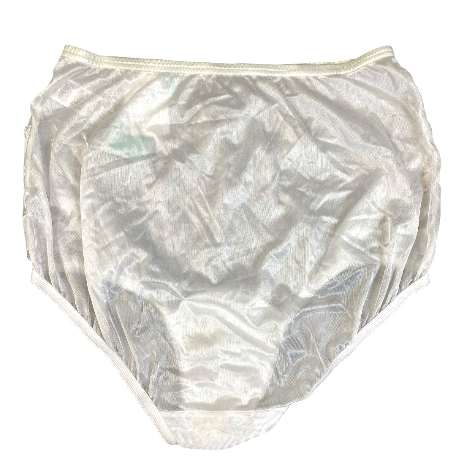 5 Pr NWT Vanity Fair Size 6 High Waist White Silky Nylon Panties Lace Panels VTG
