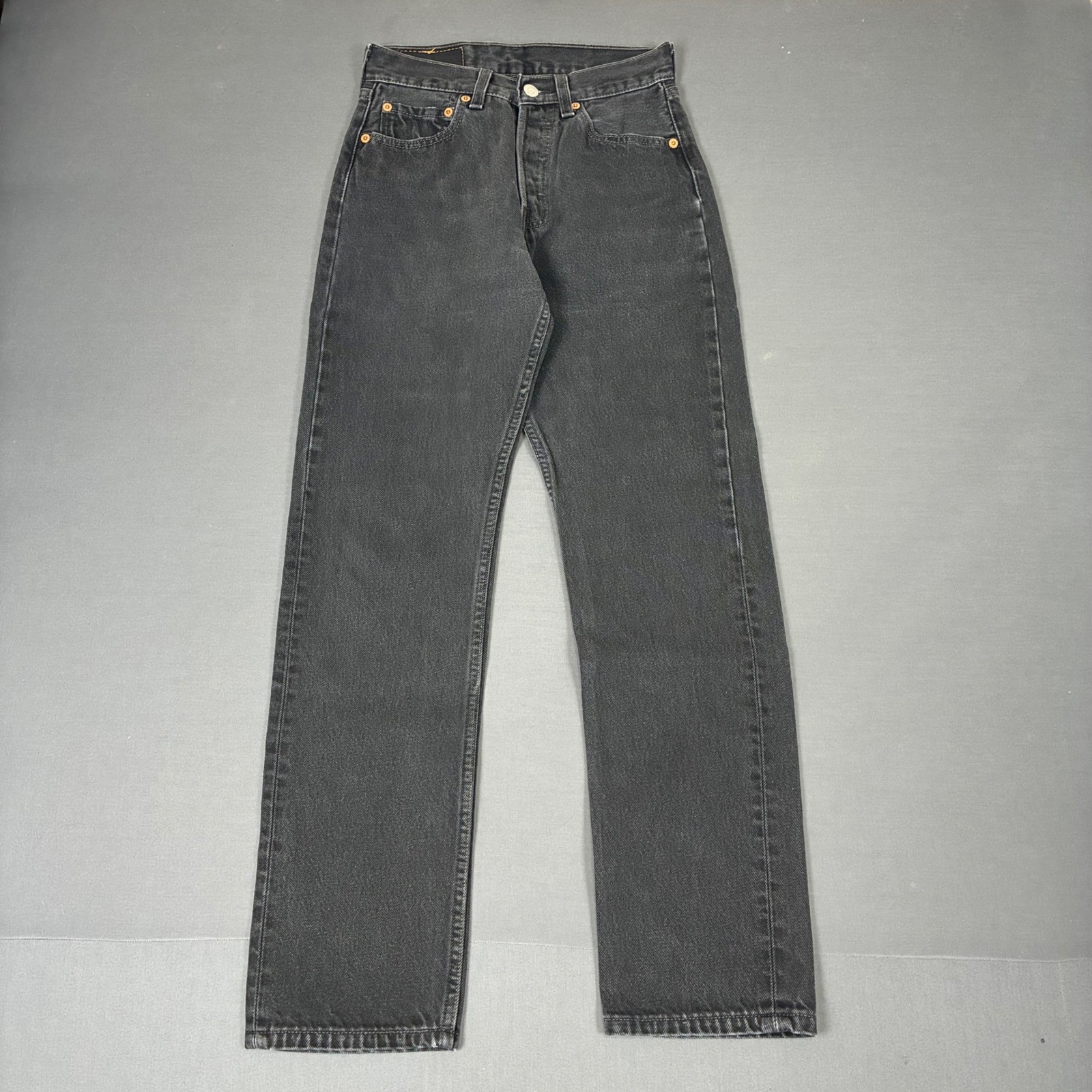 Vintage Levi’s 501 Black Wash Denim Jeans Women’s Size 25×29 Made In USA