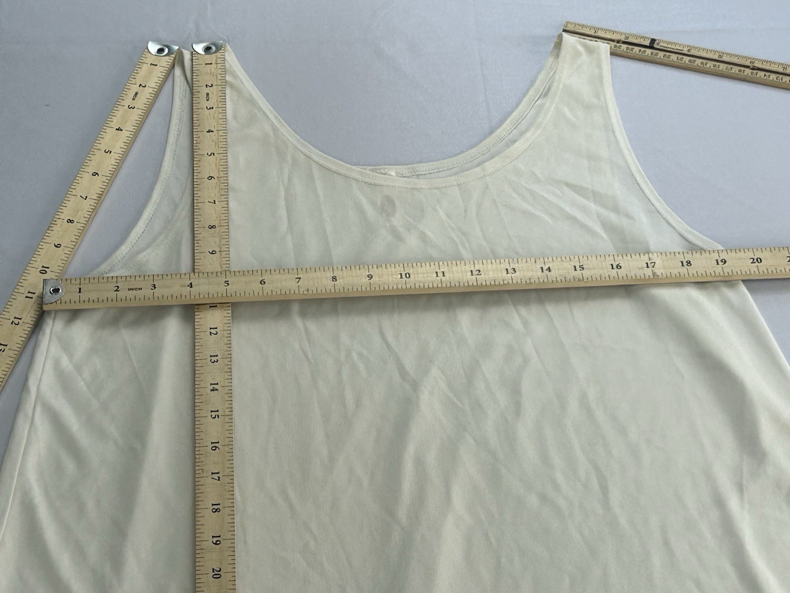 Kendra’s Y2K XL Ivory Lace Hem Layering Slip Extender Made USA BOHO Cottagecore