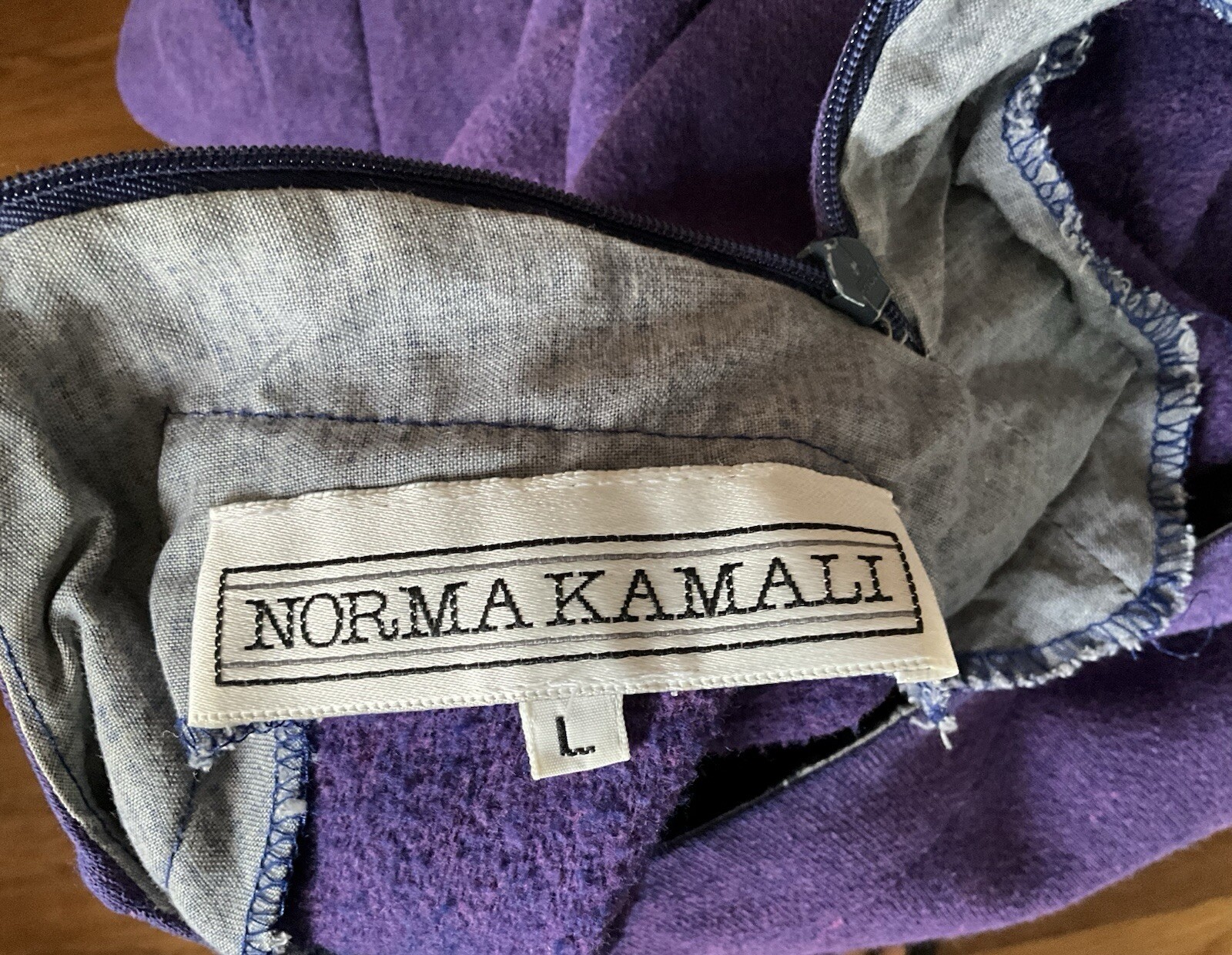 Vintage 1980’s Norma Kamali Oversized Purple Fleece Tunic with Slouchy Pockets