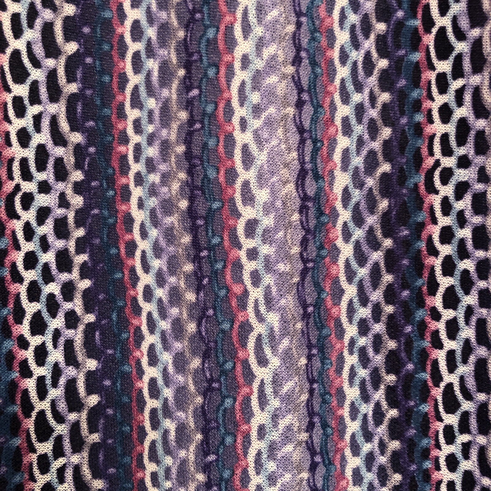 Vtg 60s 70s Blue Purple Stripe Polyester Jacket Dress CB New York