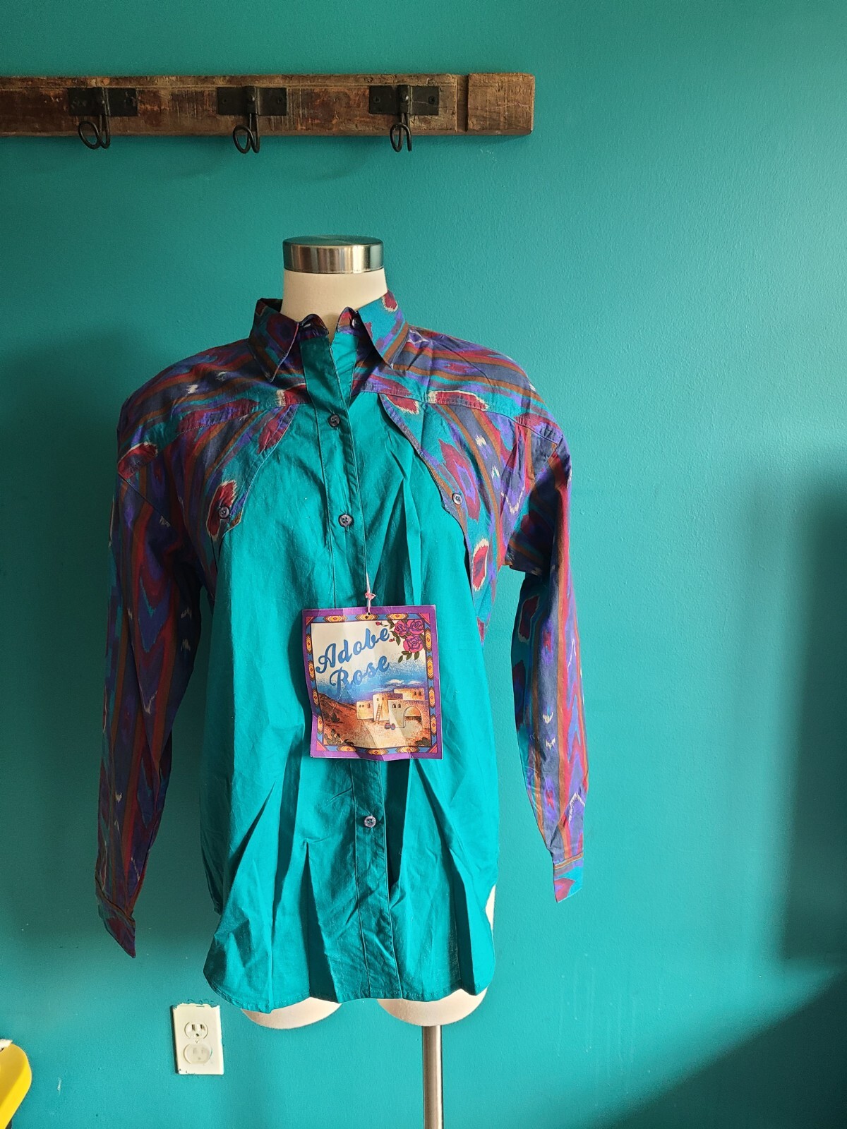 Vintage 90s Southwest Country Western Cowgirl Button Up Shirt Brushpopper