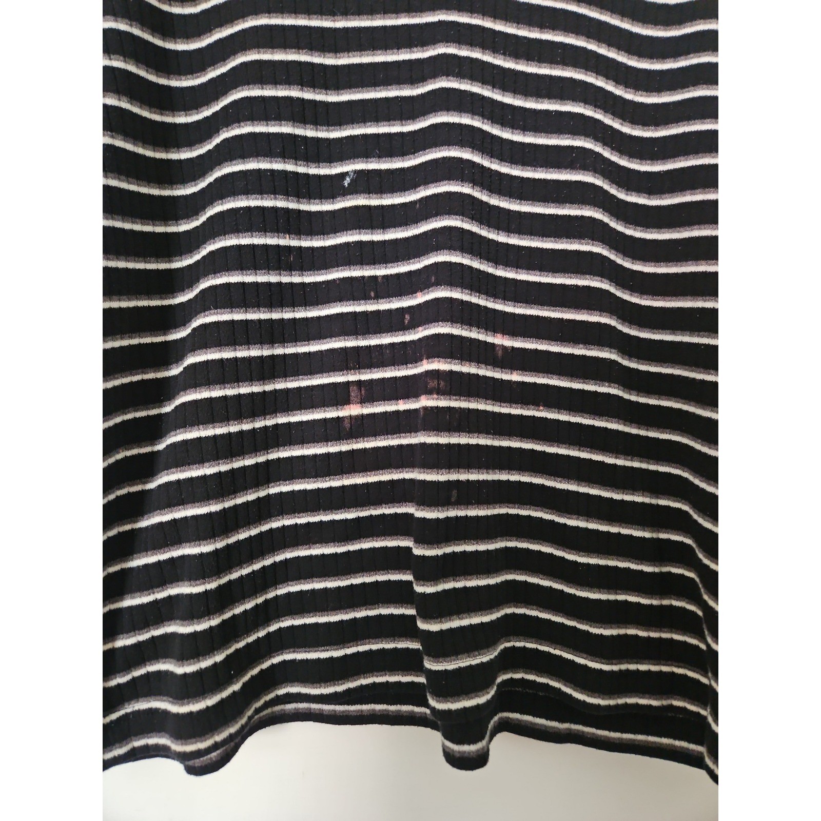 Vintage 90s Classic Elements Mock Neck Striped Ribbed Sweater Shirt Medium Thras