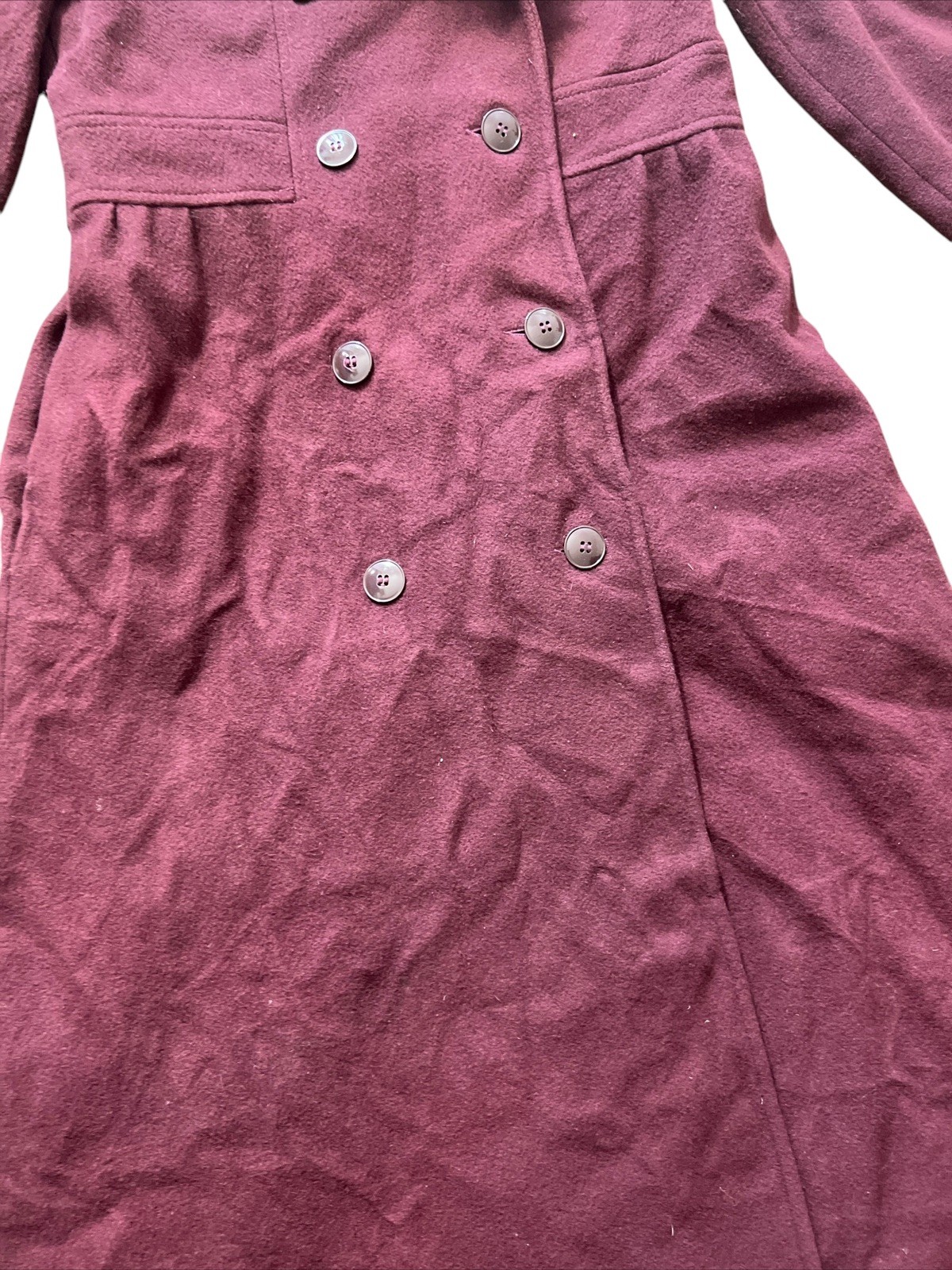 VTG Levy Wolf Cedarhurst 100% WOOL Collar Long Pea Coat Penny Lane