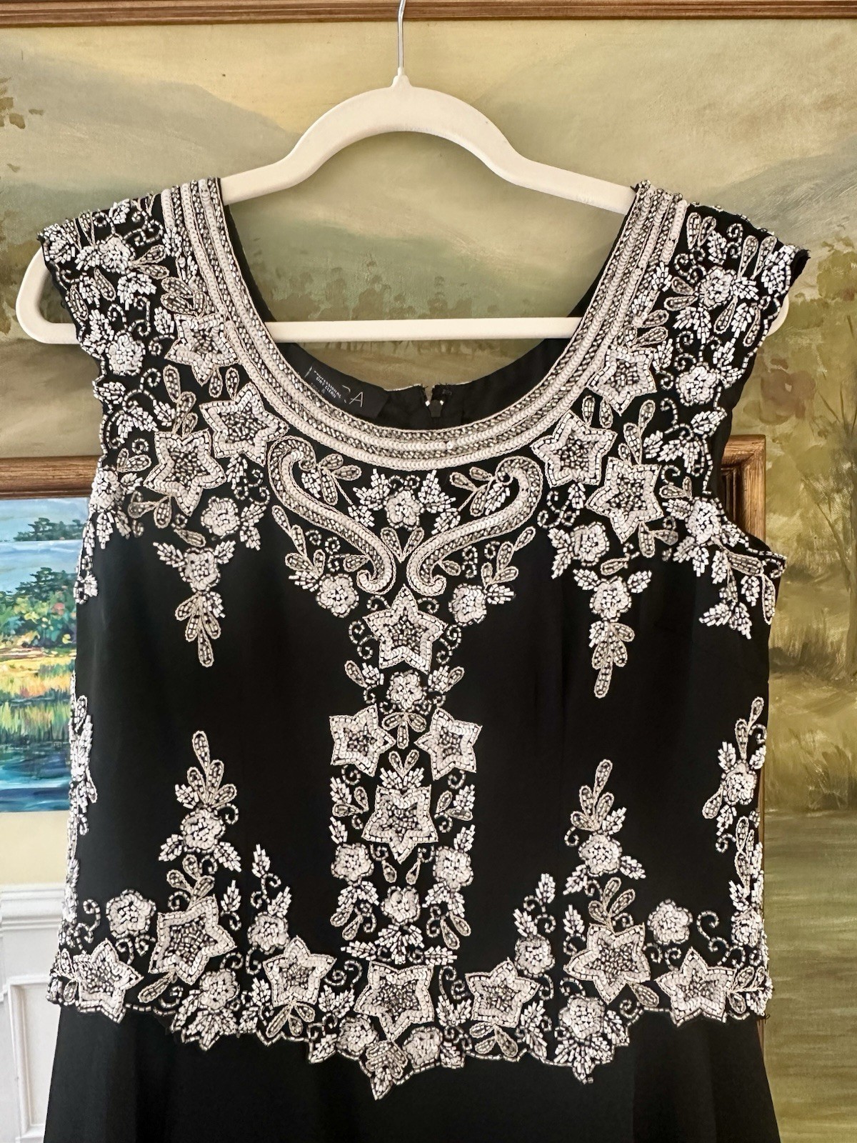 Vintage Y2K Fairycore Celestial Beaded Midi Dress Fairy Goth Gown Standout Glam