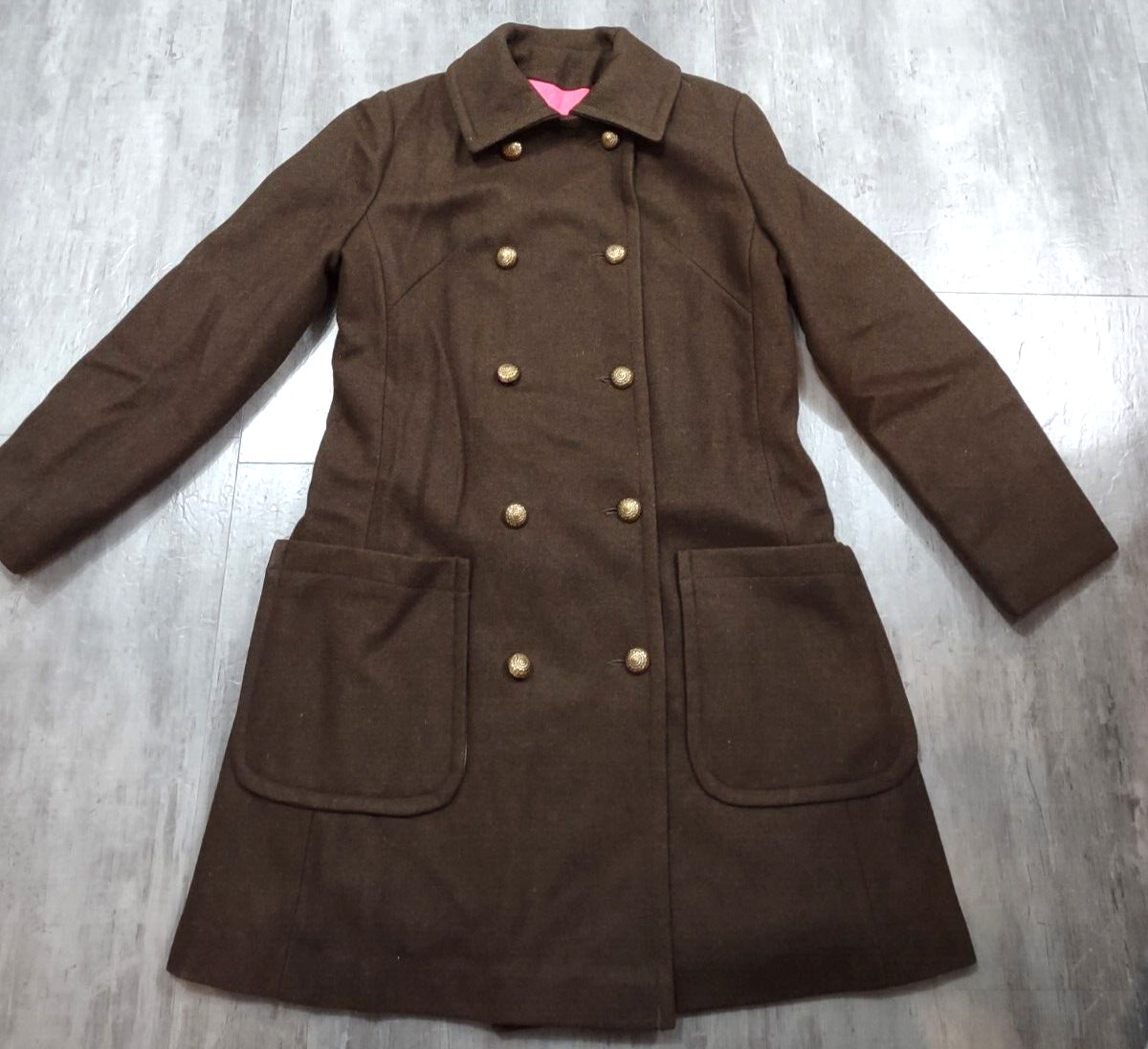 White Bear of St Paul USA Woman’s Brown Wool Lined Coat Size 9/10