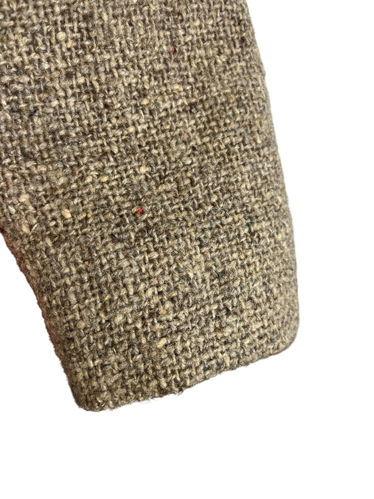 Vintage Wool Tweed Blazer Tan S Retro Academia Preppy Classic Chic 70s Neutral