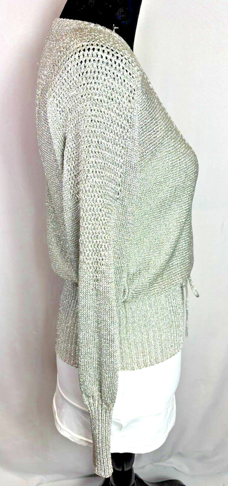 Maretto by Jon Michele Vintage Metallic Knit sweater 70’s Disco