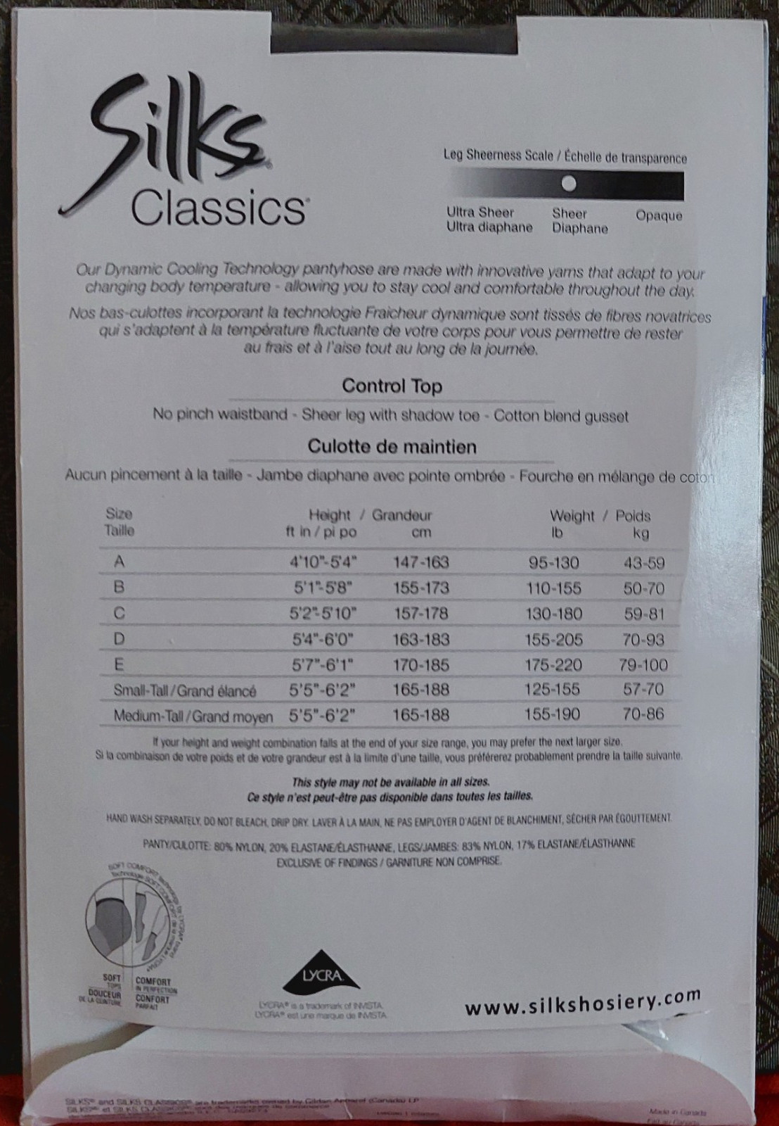 Vintage Pantyhose Silks Classics Control Top Color Hint O Black Size C BFRIP2