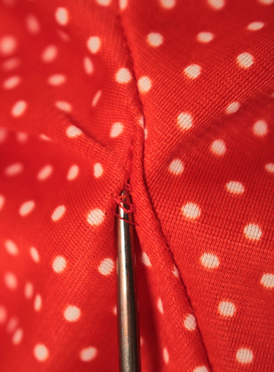VTG Women’s 70s White & Red Polka Dot Wide Leg / Palazzo Jumpsuit XS 1970s PBJ