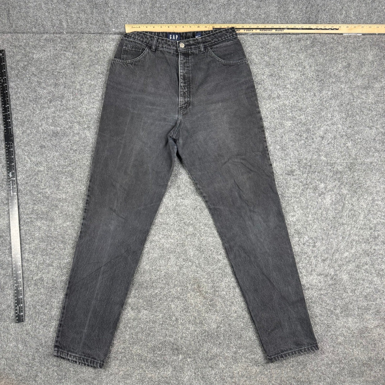 Gap Jeans Womens Size 15/16 Black Straight Leg High Rise Vintage Made in USA