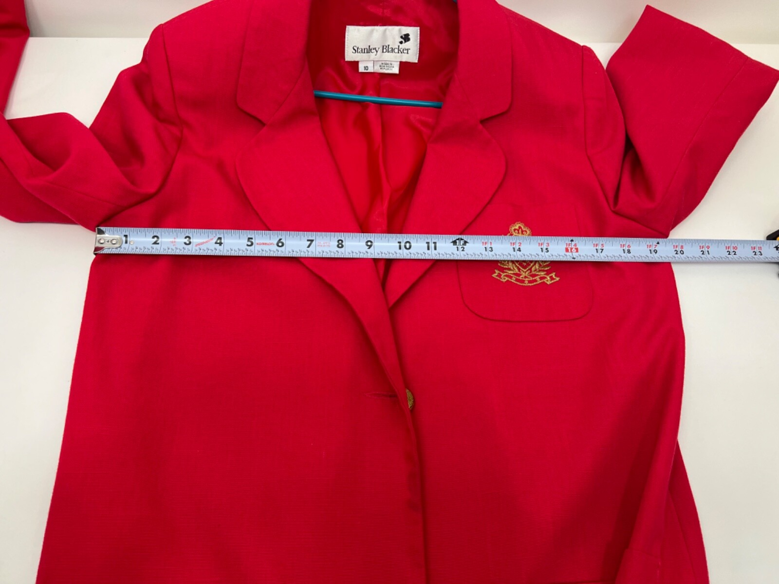 Stanley Blacker Vintage Red Sport Coat Women’s 10 Blazer One Button
