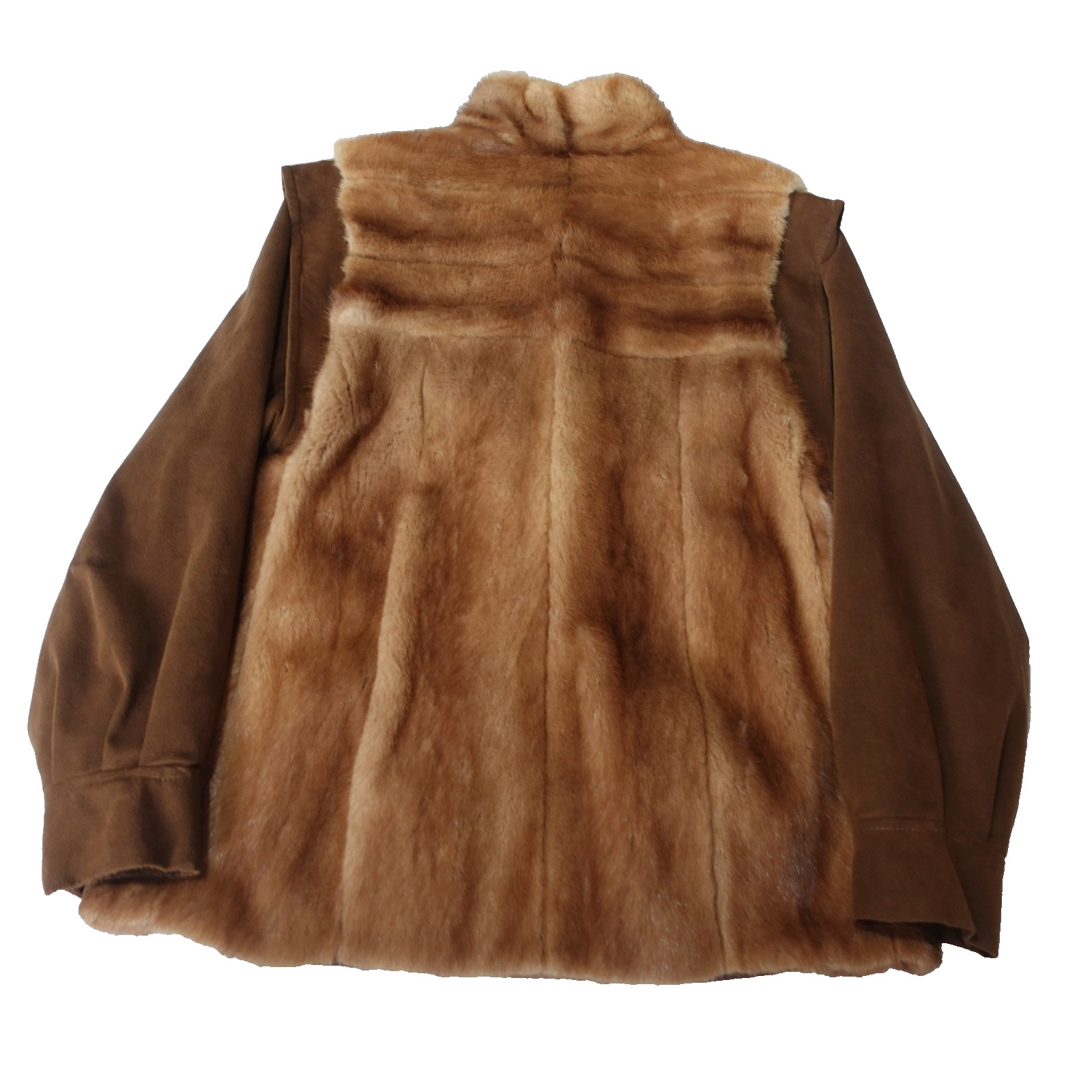 Vintage 90s Vincent’s Indiana Brown Mink Fur Coat Women’s M Removable Sleeves