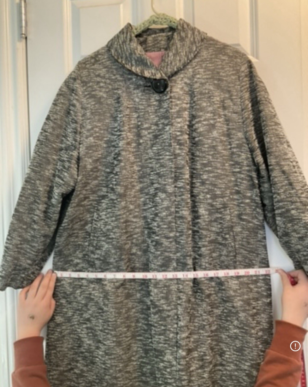 Vintage Coat Grey Med Pink Metalic Silk Lining 1960 Housewife Pink Lined Pocket