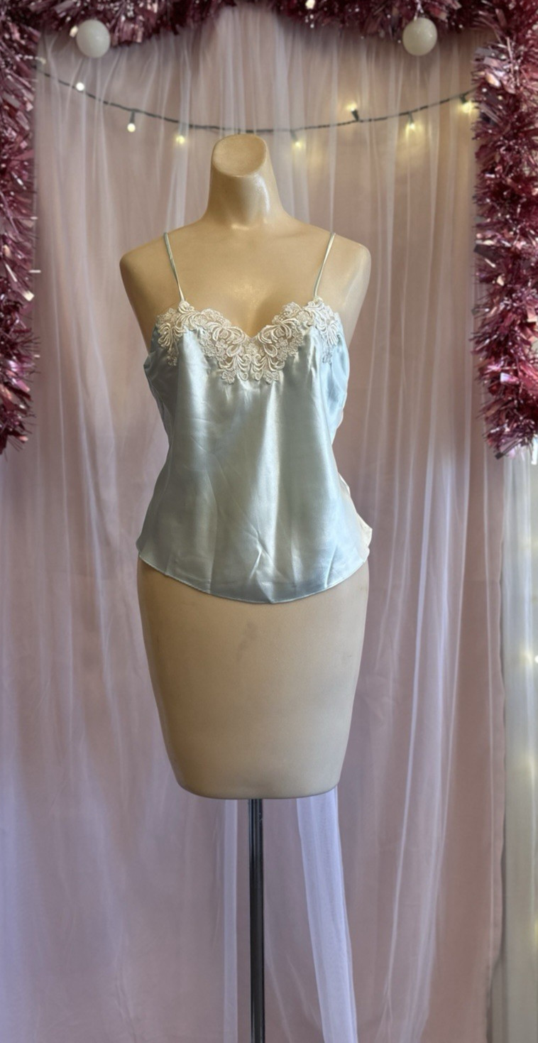 Vintage 80s Victoria’s Secret Gold Label Liquid Satin Cami Top Lingerie XS/S