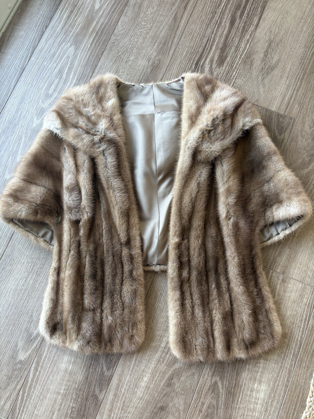 Vintage Real Mink Fur Stole Shawl