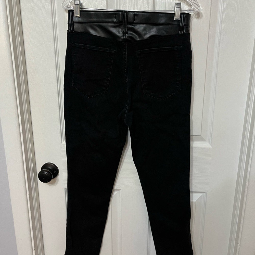 Abercrombie & Fitch mixed materials super skinny ankle high rise jean 30 / 10s