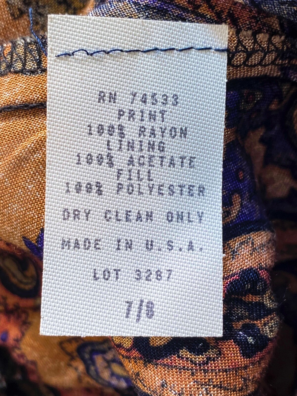 VTG 90s Jeffrey & Dara Suit Dress S Autumn Paisley 2pc Pleat Skirt Secretary