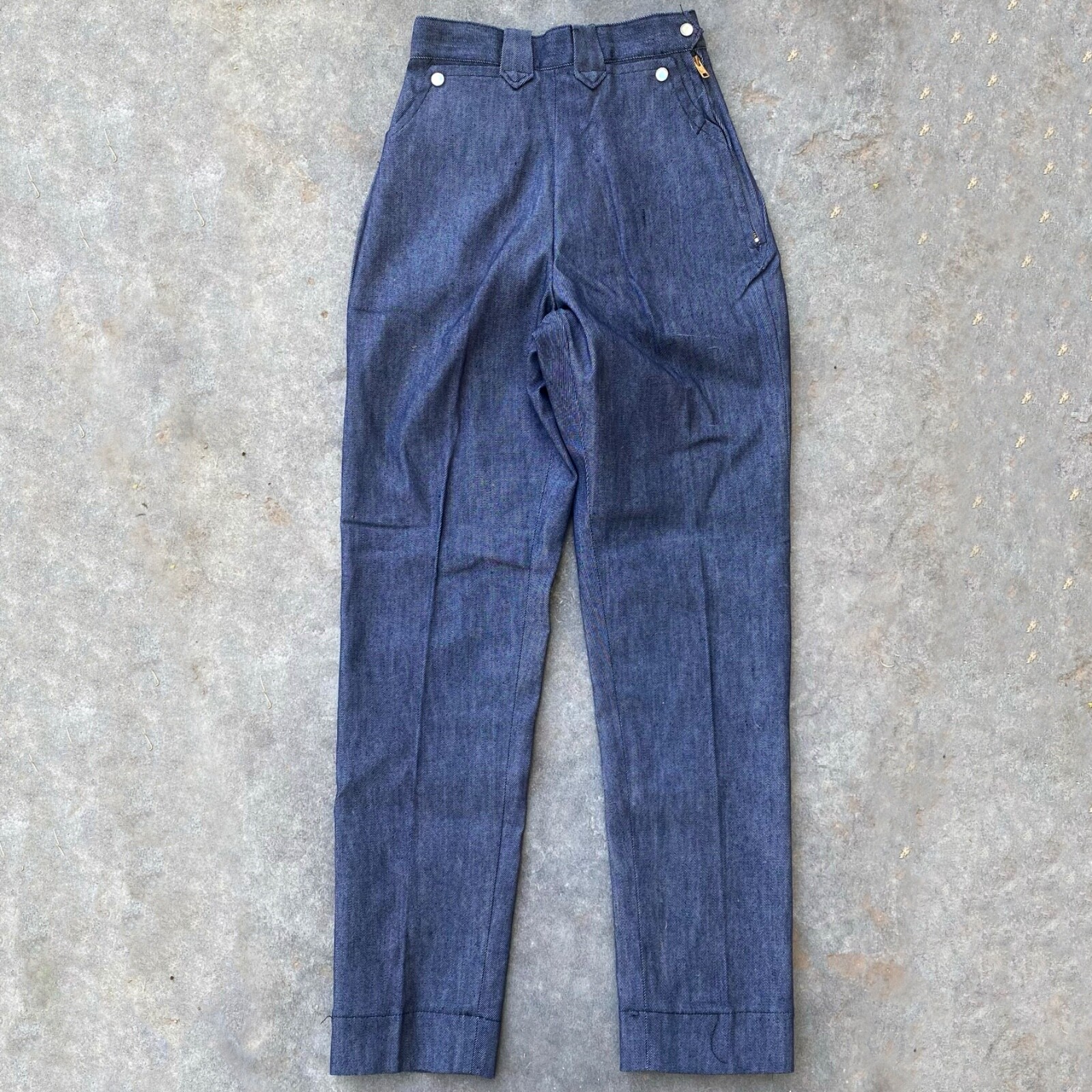 Deadstock NWT Vintage 1960s Lee Frontier Lady Pearl Snap Side Zip Indigo Jeans