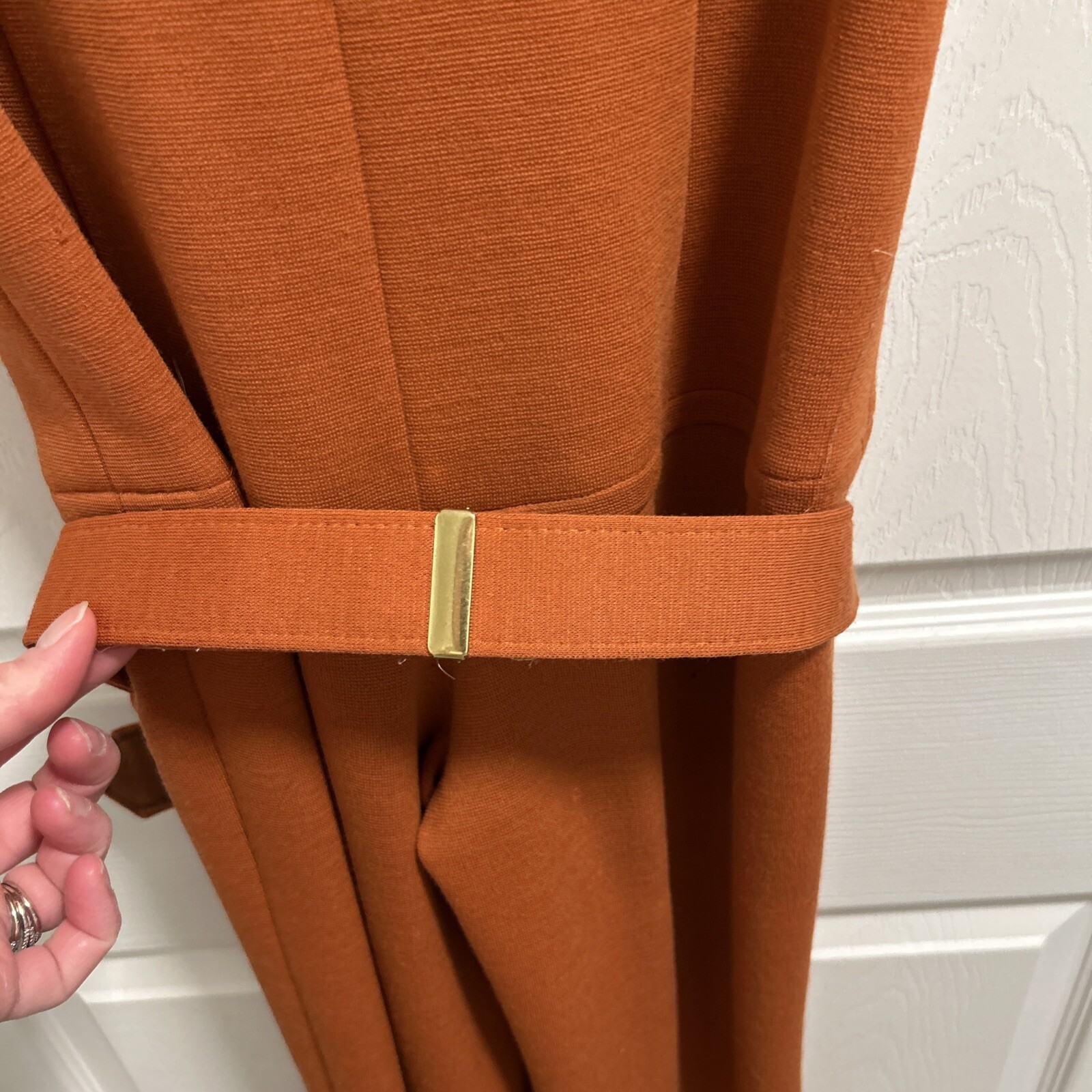 Vintage 70s jumper burnt orange color Chuck Howard boutique damage see DAMAGE