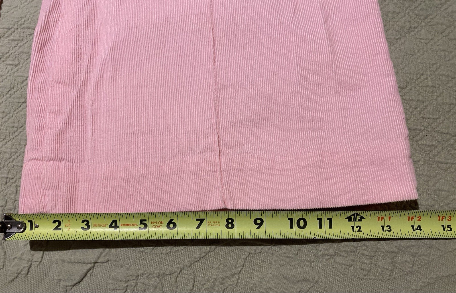 VTG Handmade Light Corduroy Pink Pleated High Waisted Wide Leg Pants- Slacks Lrg