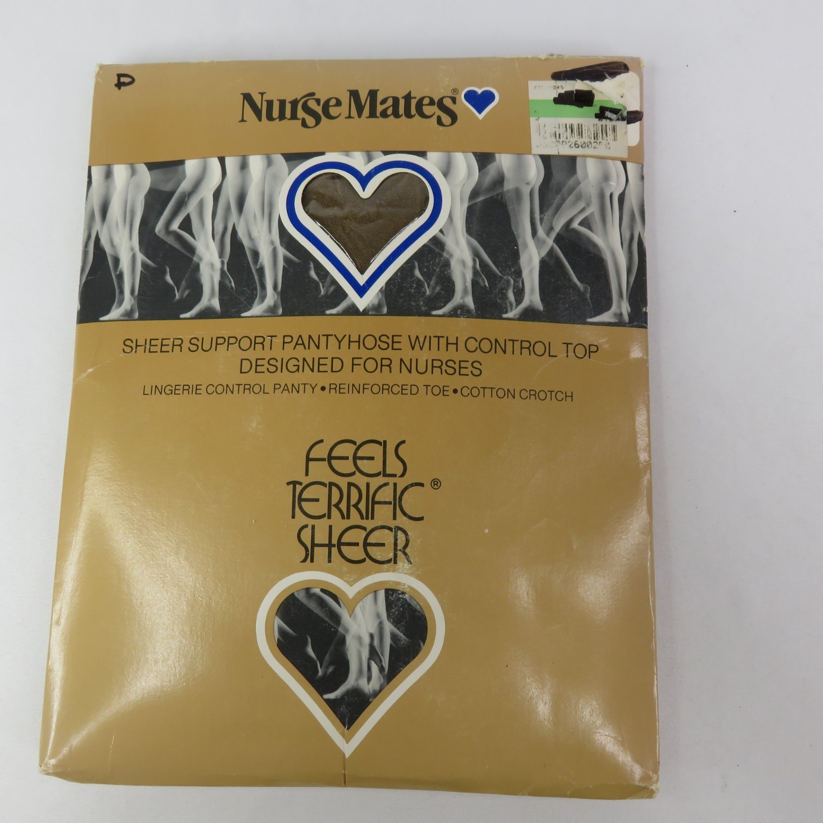 Vintage Nurse Mates Feels Terrific Sheer Pantyhose Size D Control Top NOS