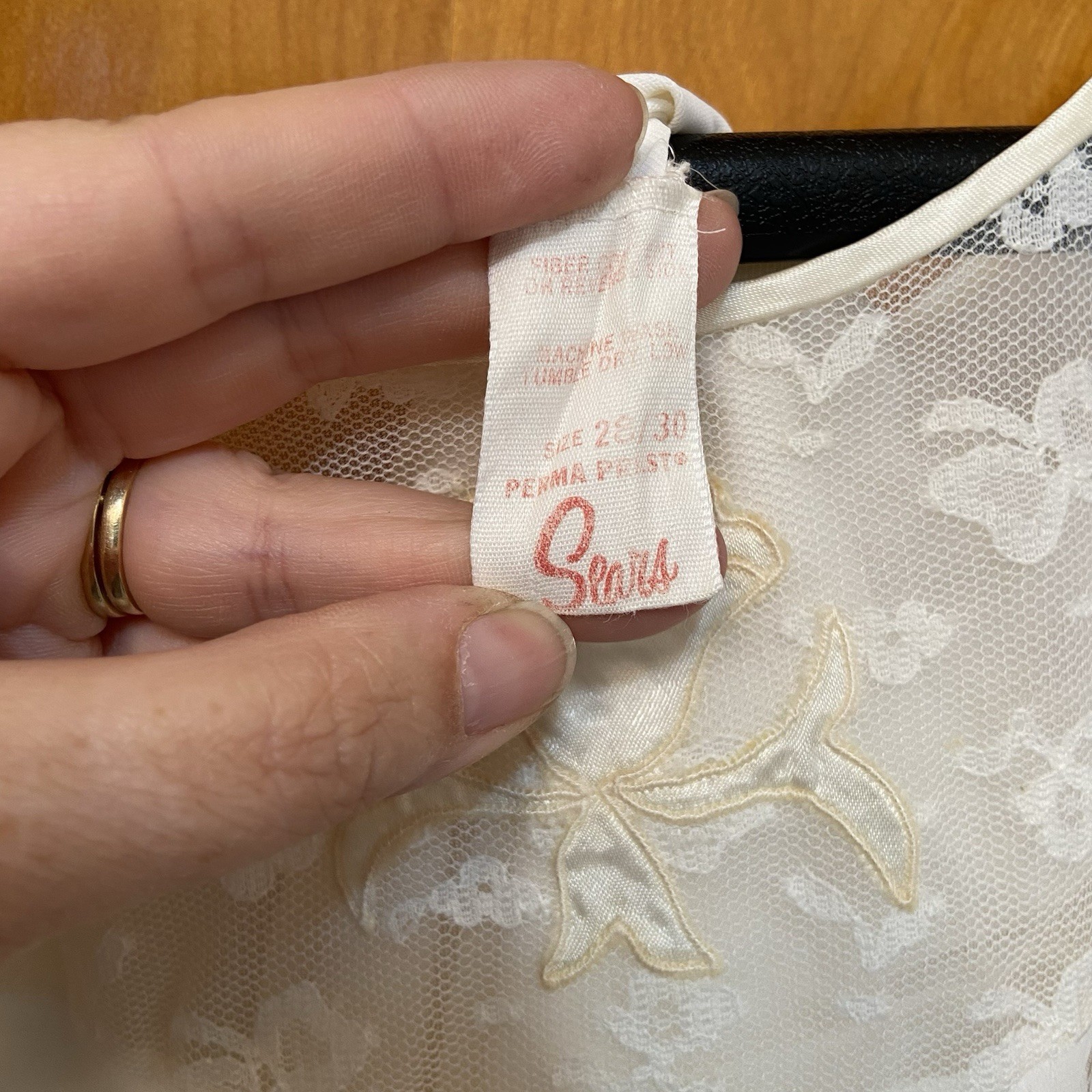 Vintage Sears Nightgown & Sheer Robe Long Size Small 28/30 Bridal Slip Dress